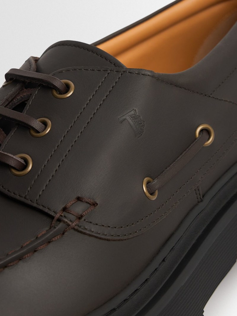 Leather boat shoes - 4