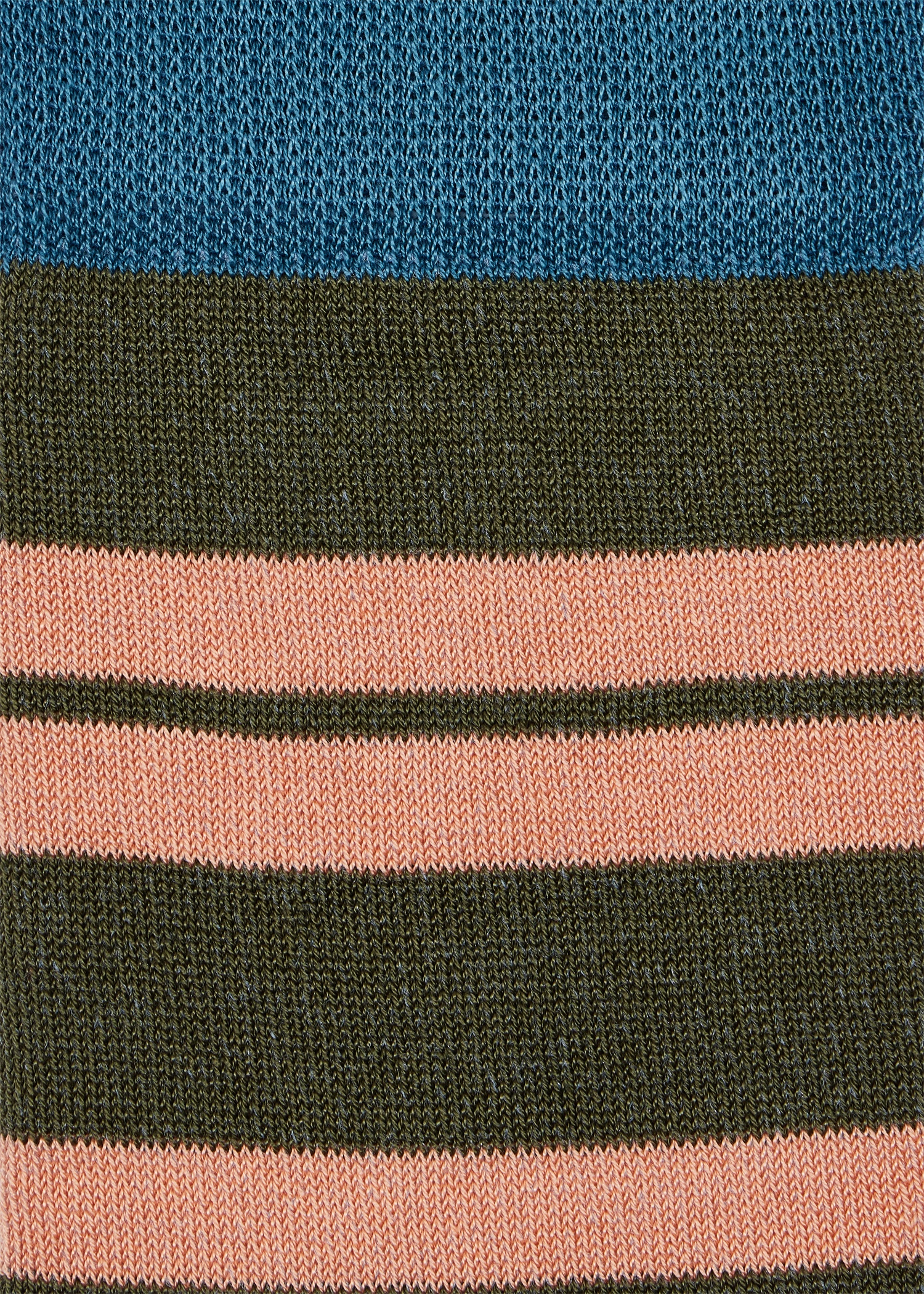 Blue Mixed Block Stripe Socks - 3