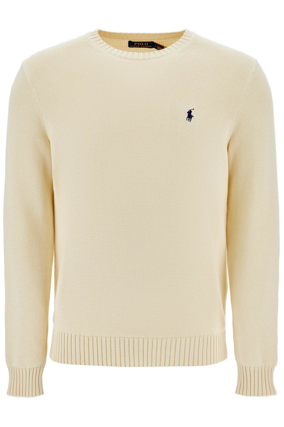 Polo Ralph Lauren - Polo Ralph Lauren cream cotton sweater with embroidered logo - 1