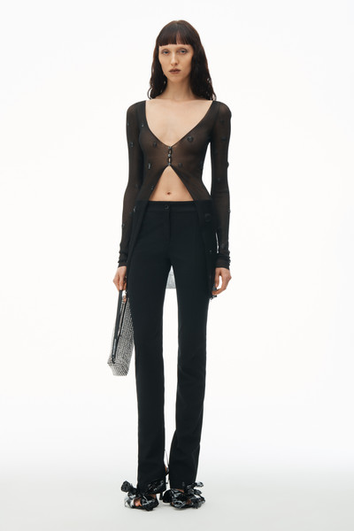 Alexander Wang RIBBED CARDIGAN WITH ENGINEERED TRAPPED GEMS outlook
