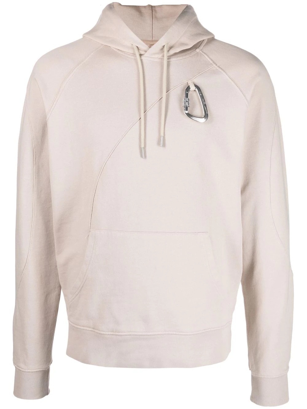 drawstring zipped hoodie - 1