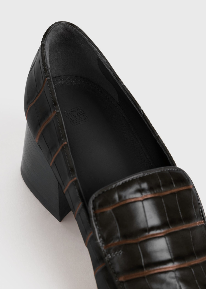 Block-heel pumps dark brown 5