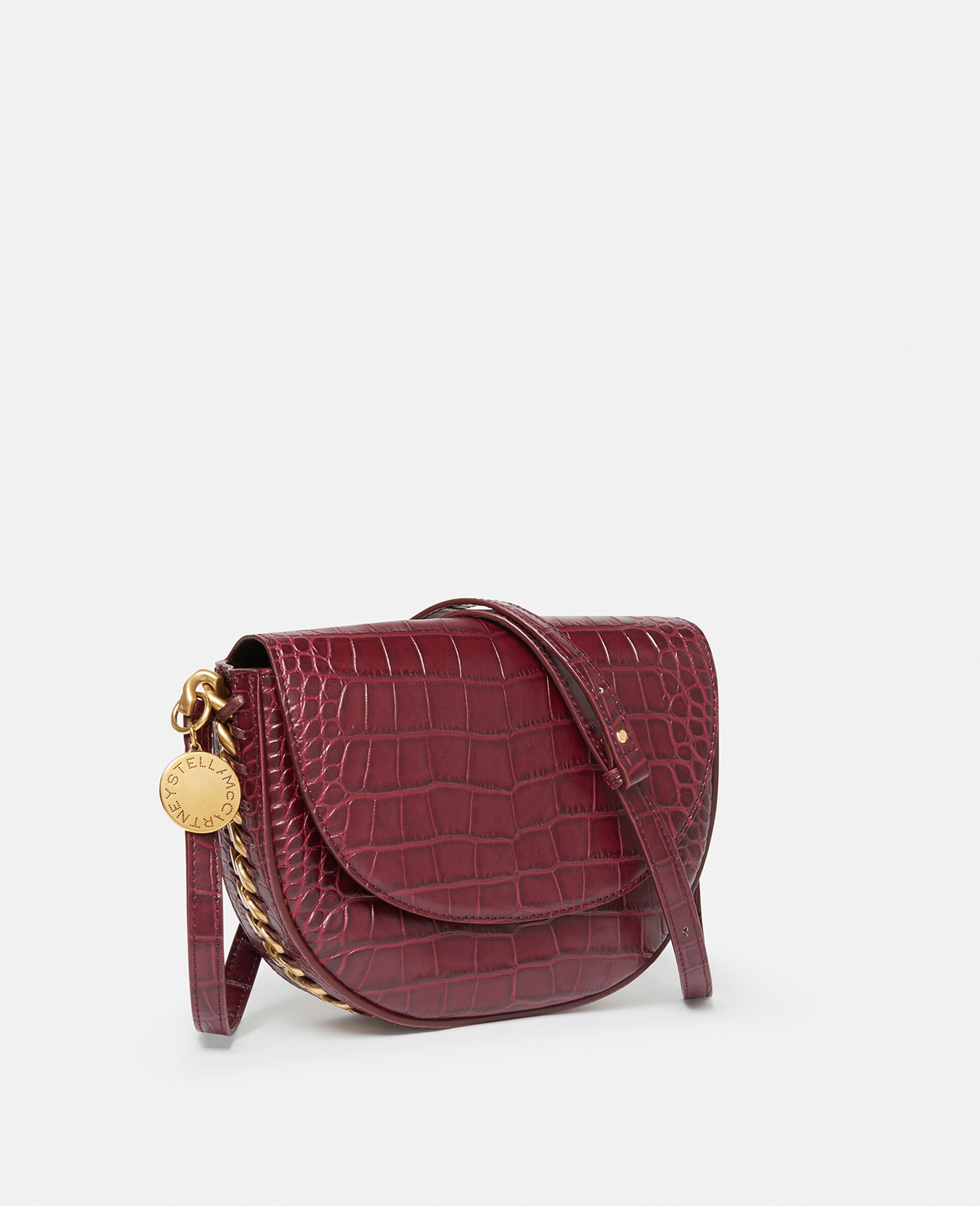 Frayme Croc-Effect Embossed Medium Flap Shoulder Bag 3