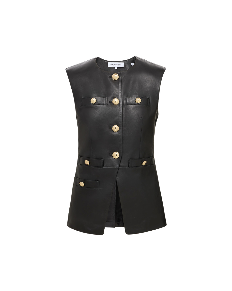 TAMARA LEATHER VEST - 1