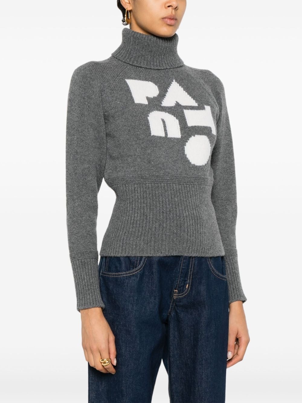 logo-intarsia sweater - 3