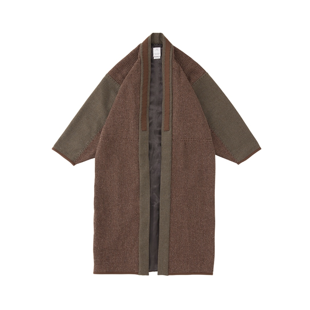 KIMONO COAT (SI/ALP TWEED) BROWN - 1