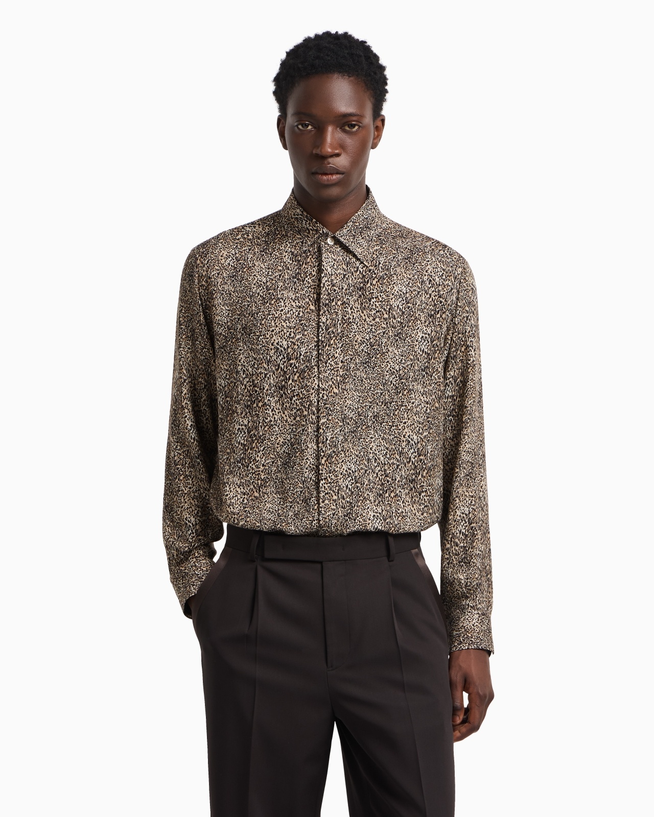 FLUID-FABRIC SHIRT WITH ANIMAL PRINT - 4