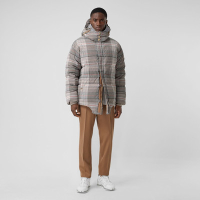 Burberry Cut-out Hem Check Nylon Twill Puffer Jacket outlook