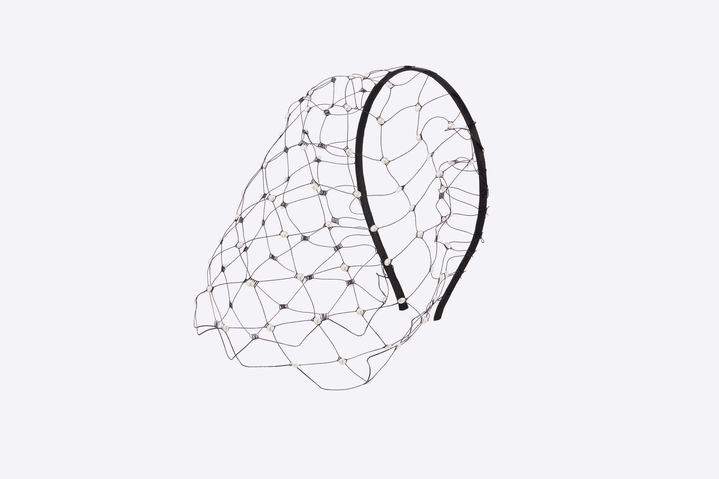 Dior Pearls Headband with Veil - 3