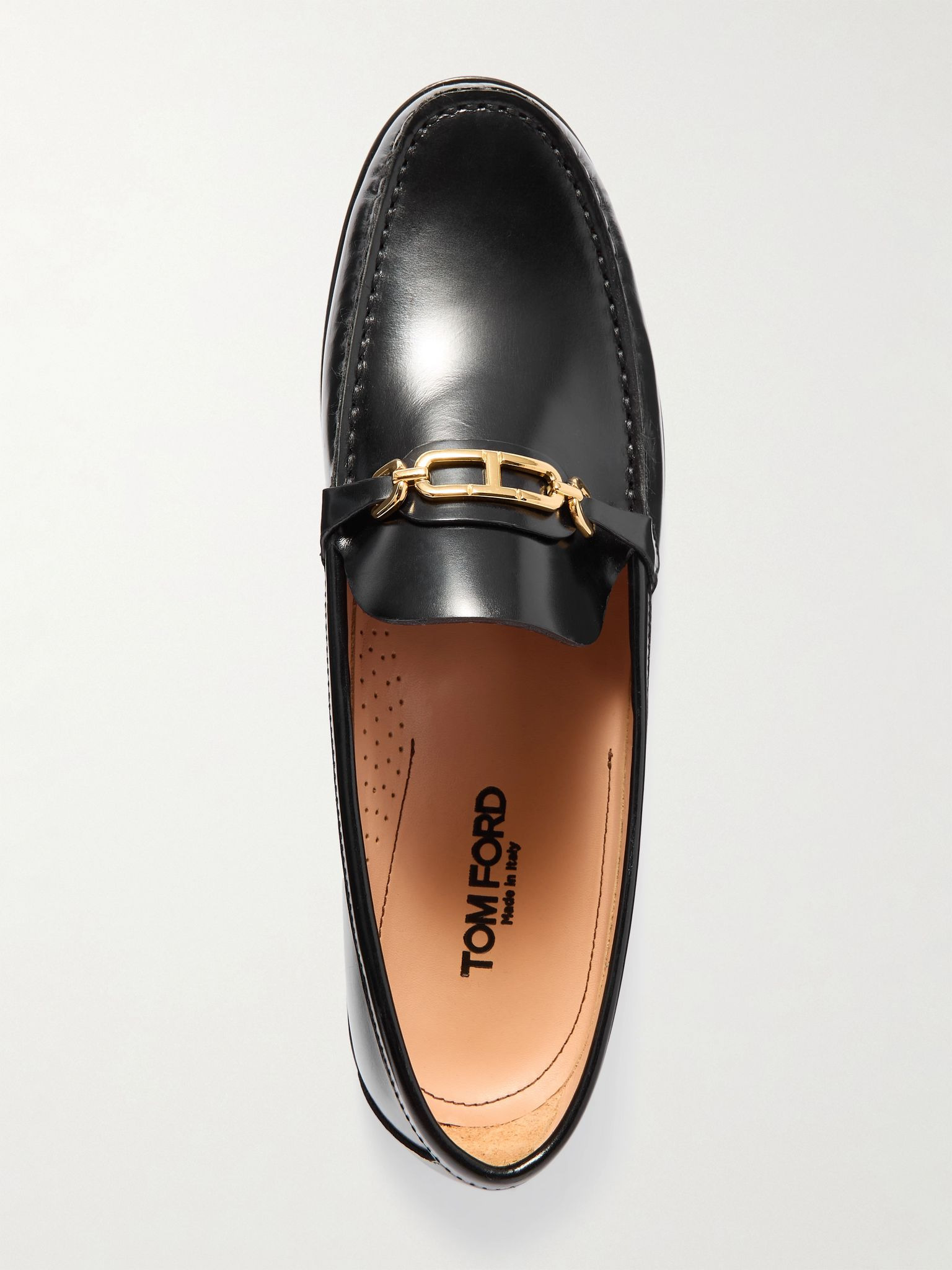 Embellished leather loafers Black - 5