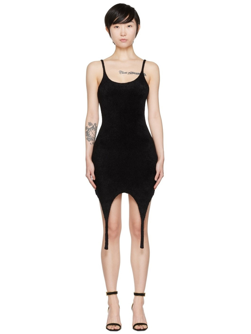 Black Viscose Minidress 1