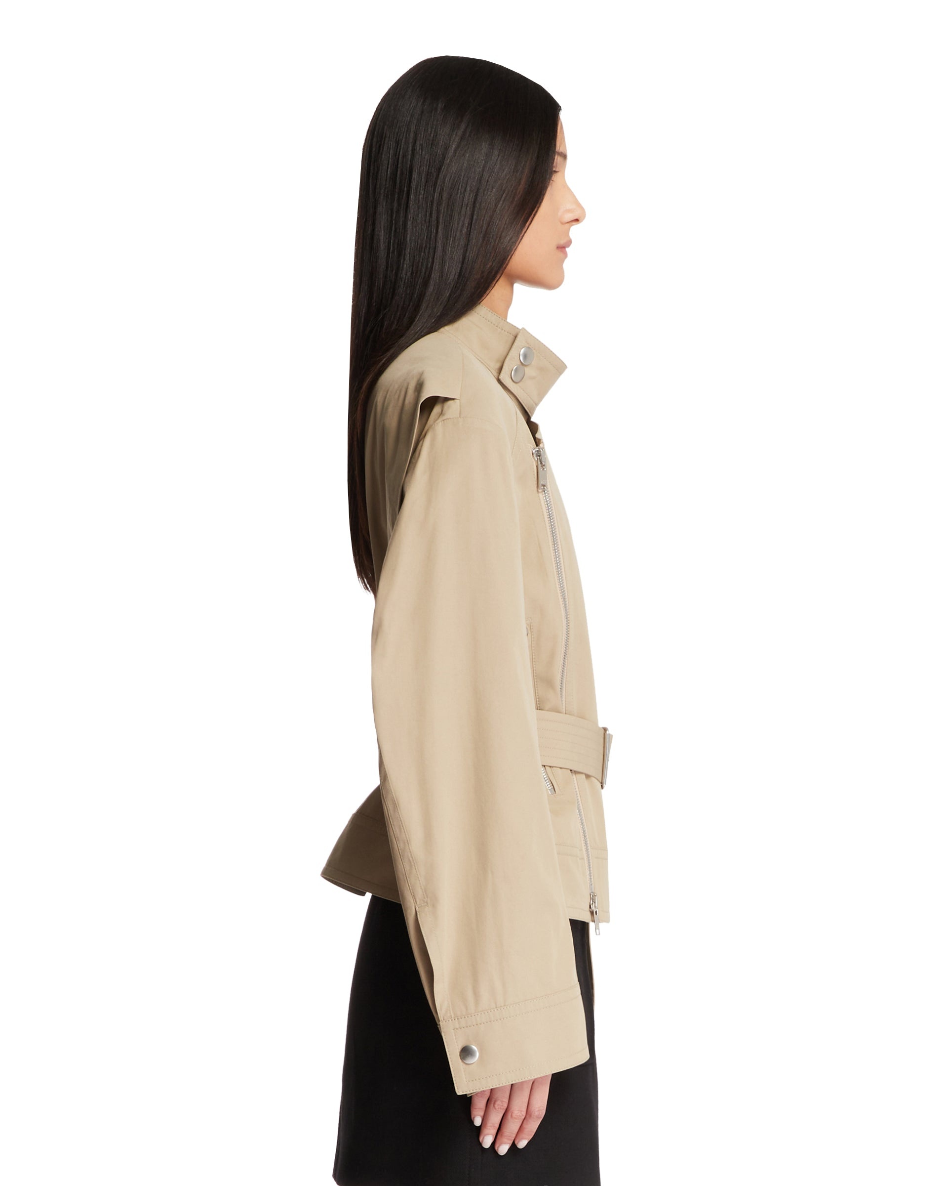 Beige Biker Jacket - 5