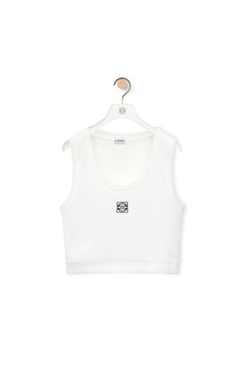 Cropped Anagram tank top in cotton 1