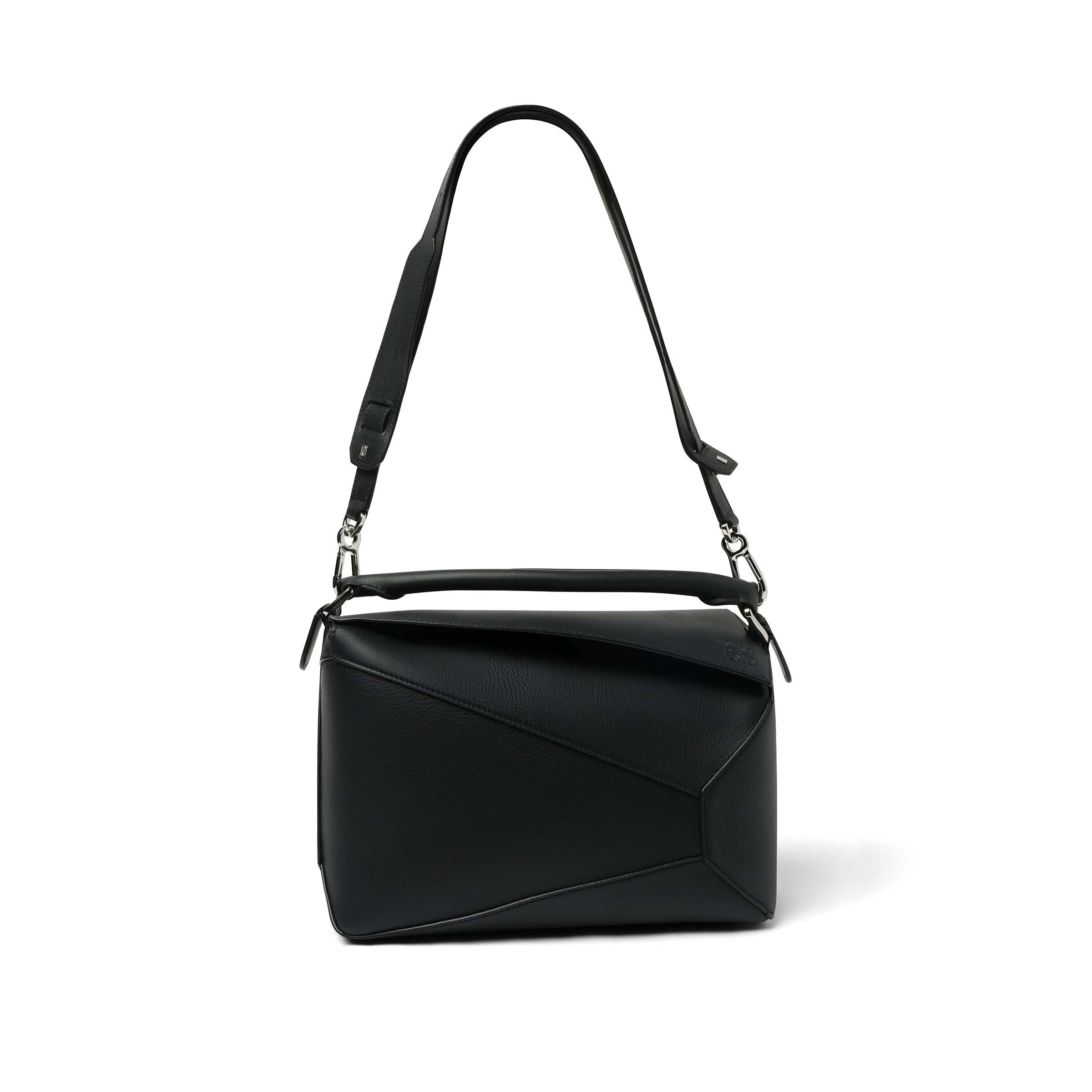Puzzle Edge Bag in Black - 1