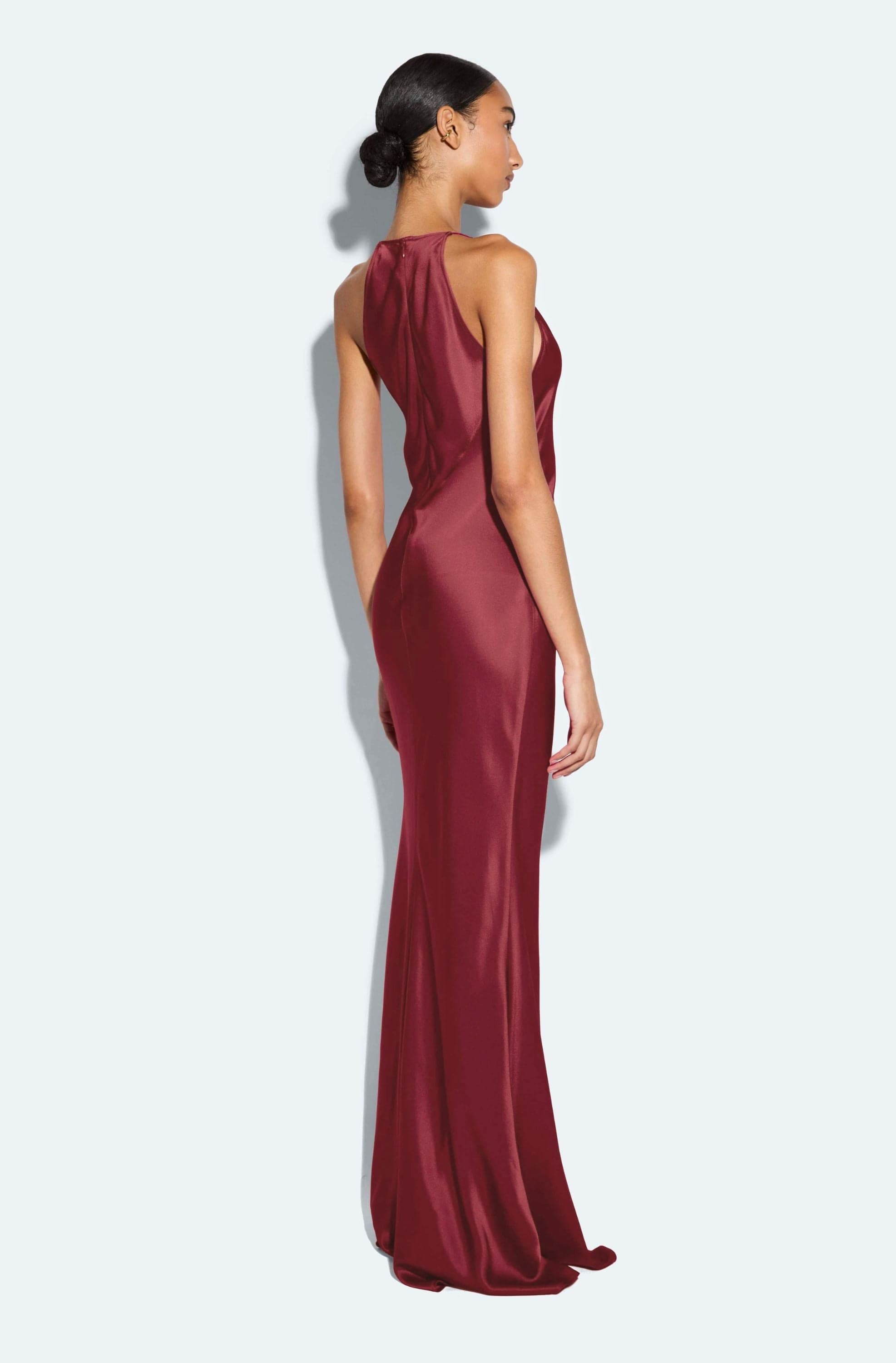 Satin Halter Gown - 3