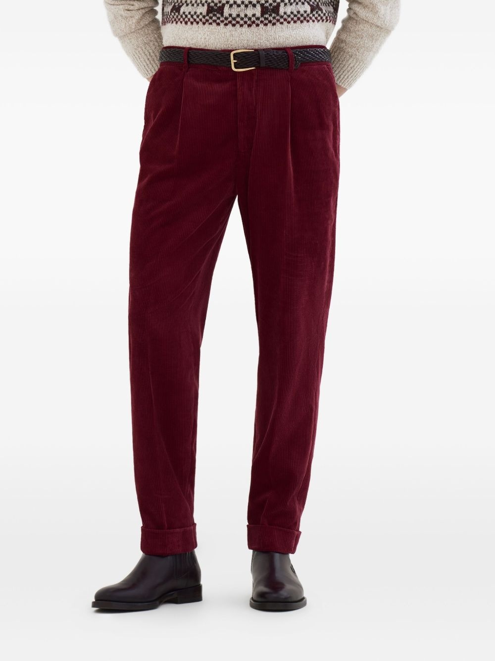 pleated tapered trousers - 3
