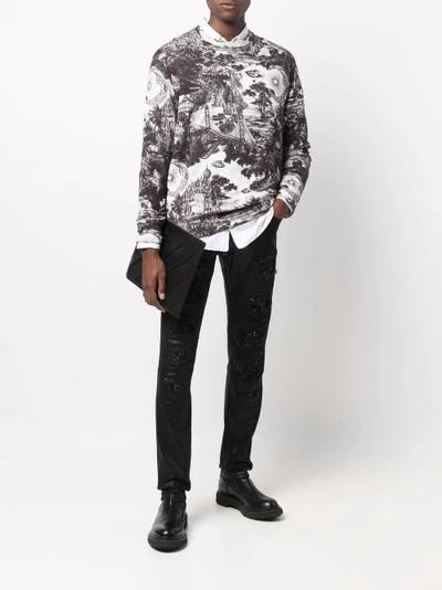 PHILIPP PLEIN gem-embellished straight-cut jeans outlook