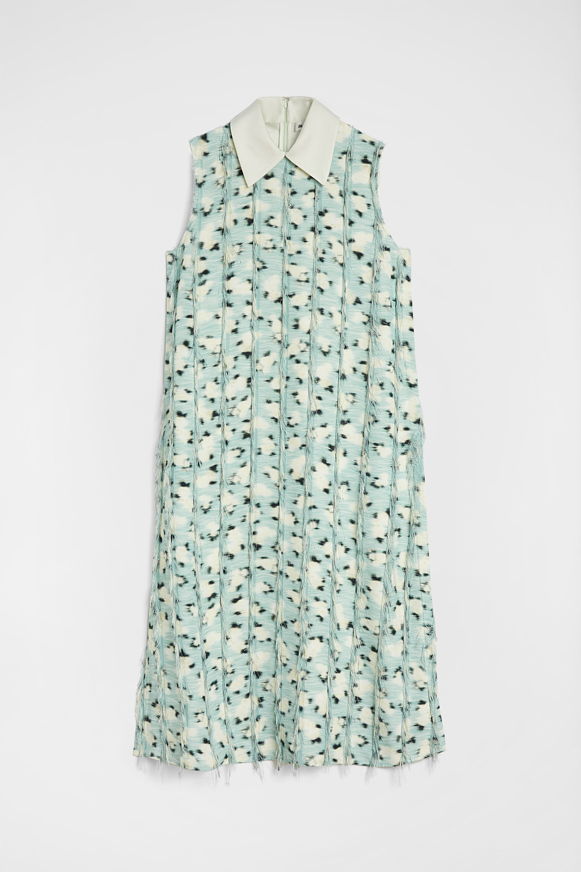 Fringed Fil Coupe Printed Dress - 1