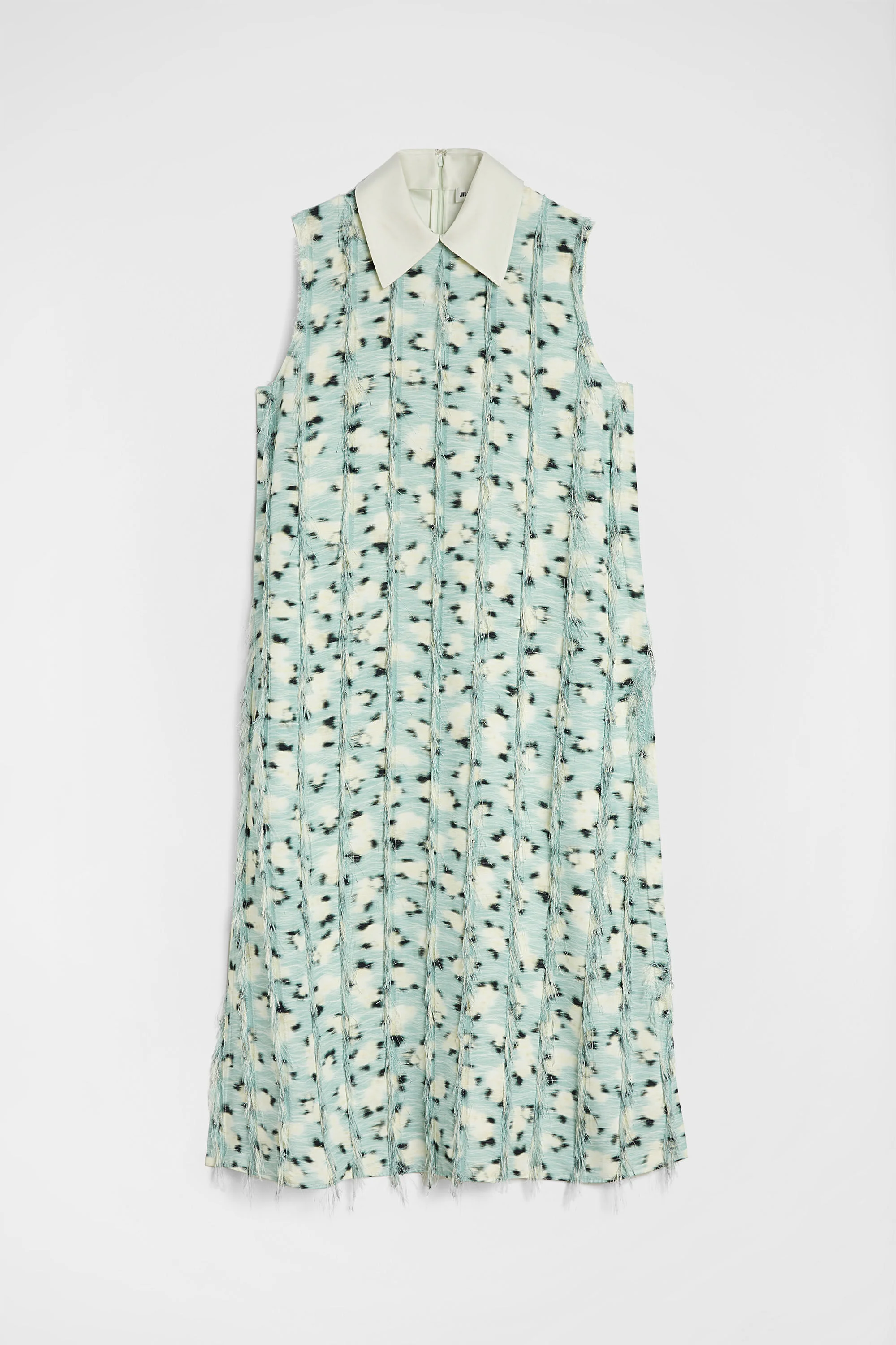 Fringed Fil Coupe Printed Dress - 1