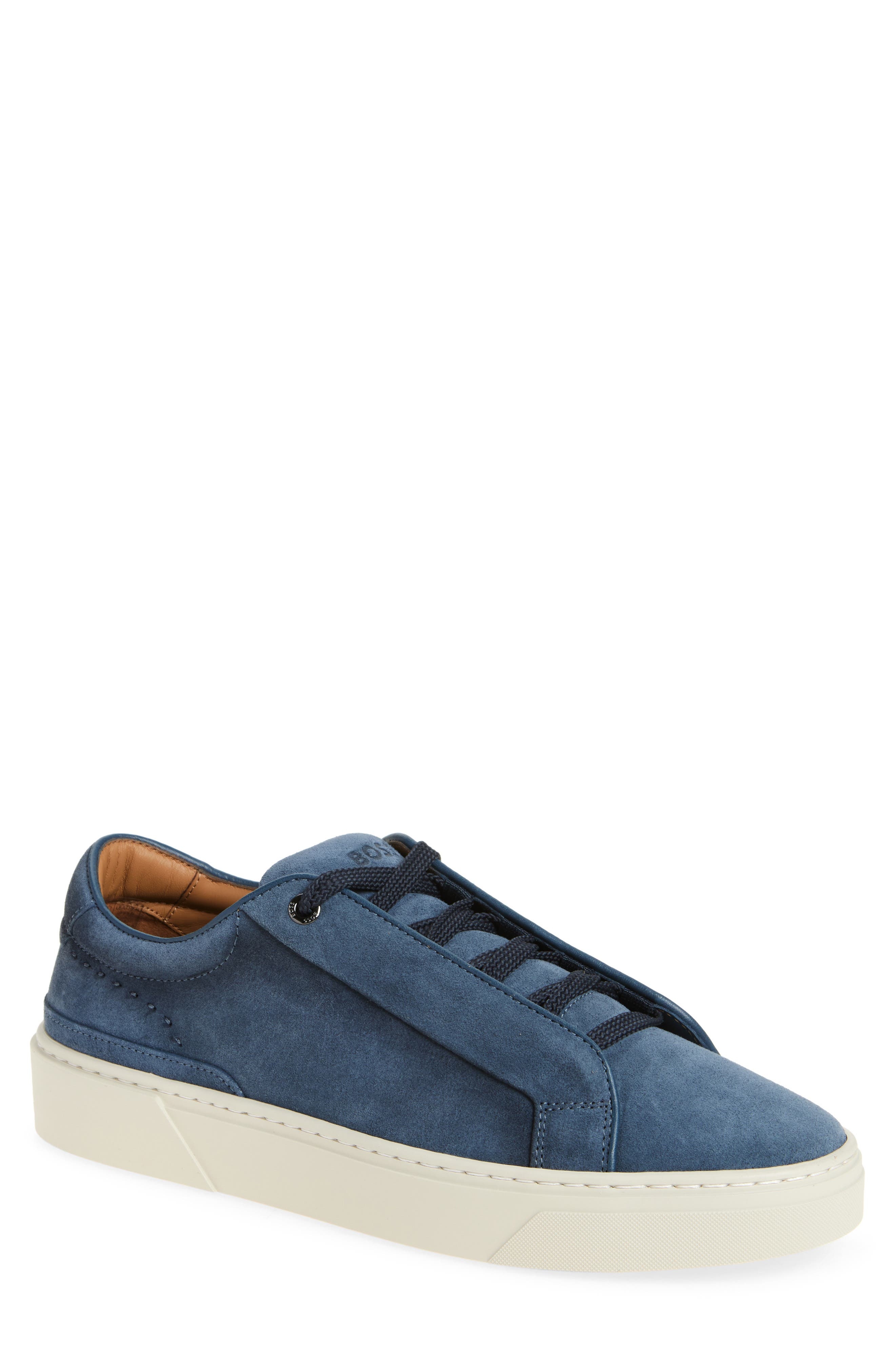 BOSS Gary Suede Sneaker in Bright Blue at Nordstrom - 1