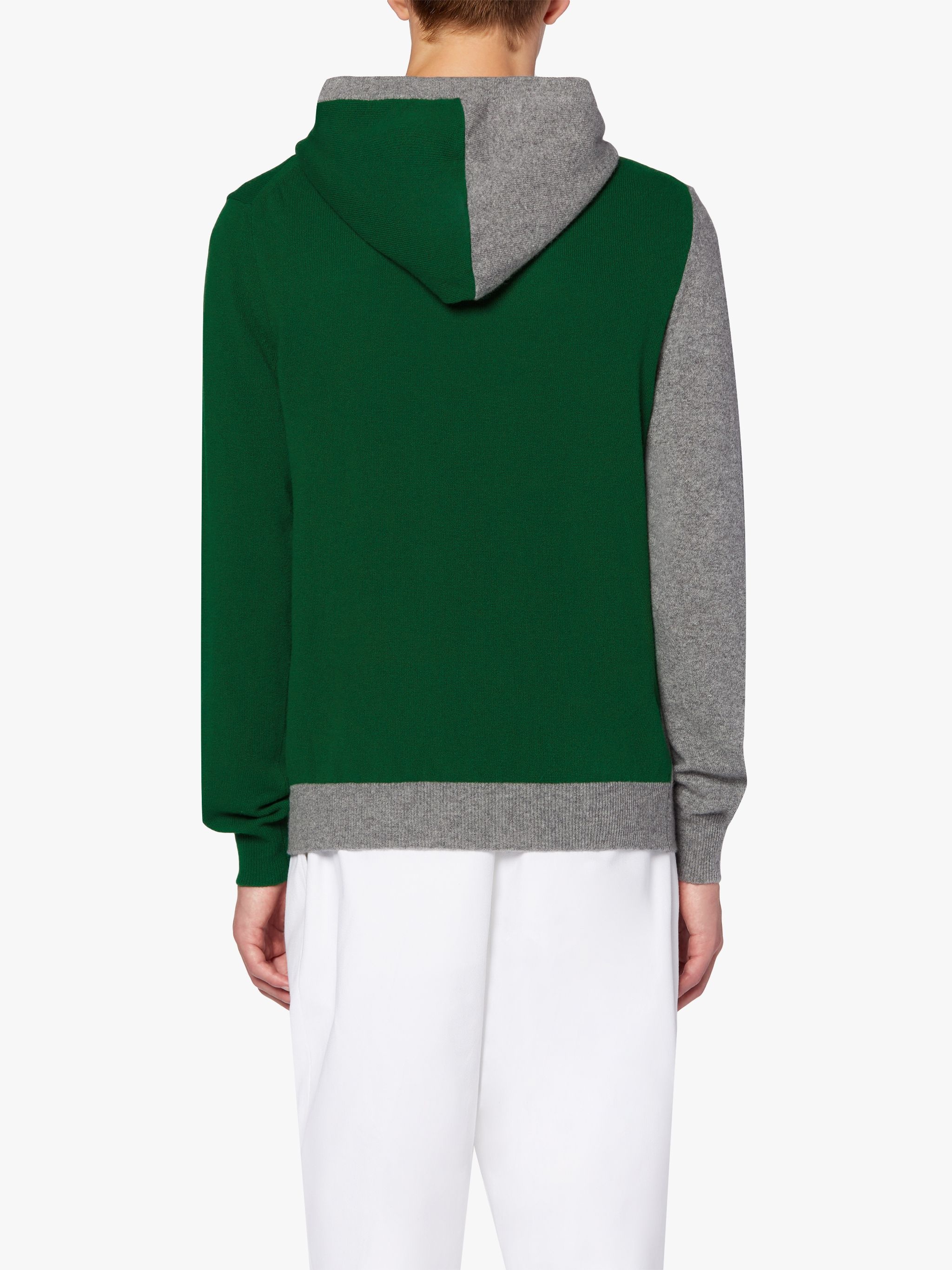 DOUBLE AGENT GREEN WOOL HOODED SWEATER | GKM-201 - 4