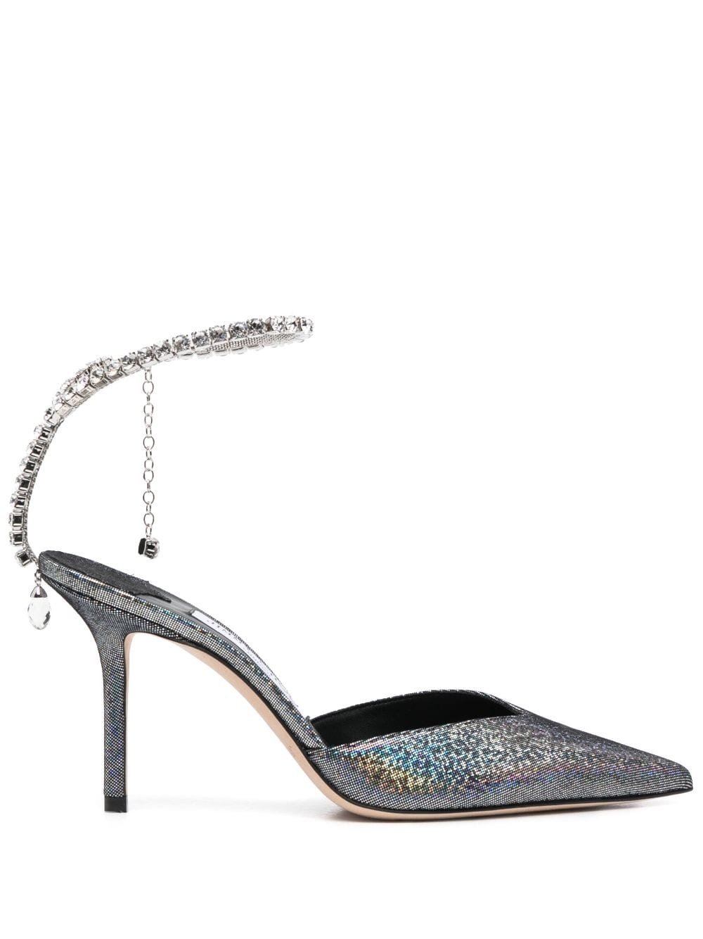 Saeda 85mm crystal-embellished pumps - 1