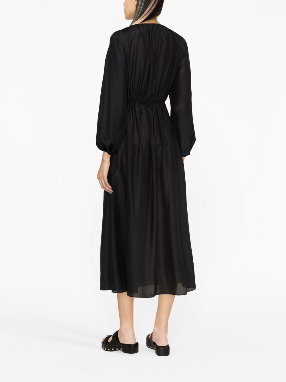 V-neck midi dress - 3