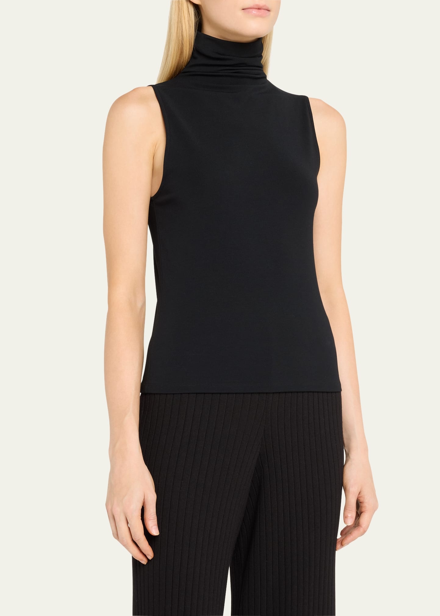 Sleeveless Turtleneck Top - 4