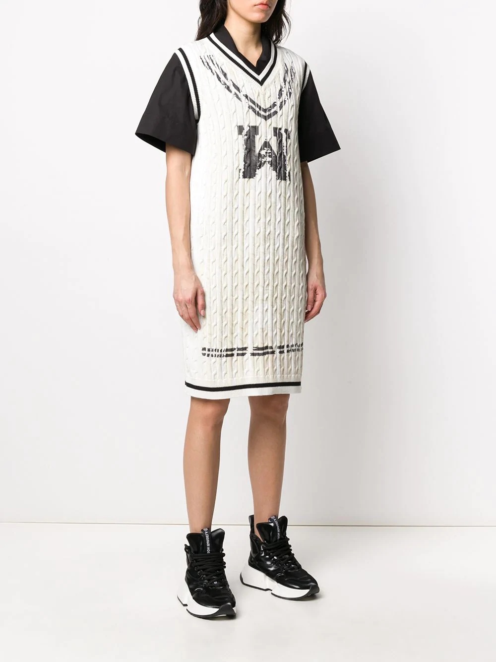 logo knit dress  - 3