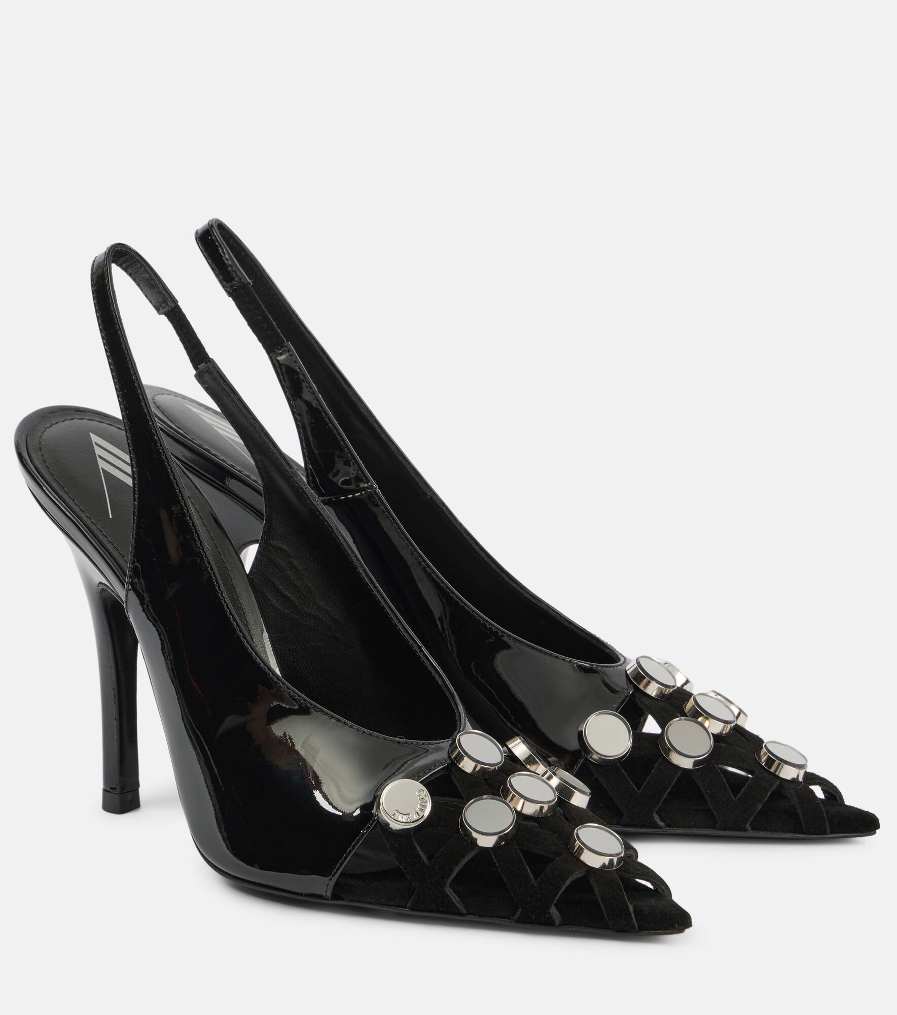 Fiona 105 patent leather slingback pumps - 1