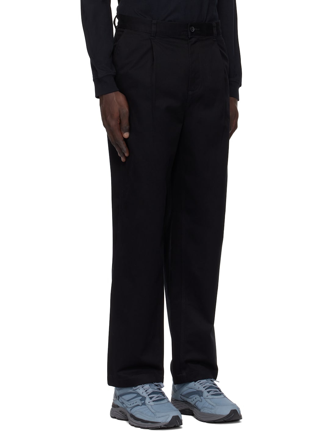 Black Cotton Chino Sophomore Trousers - 2