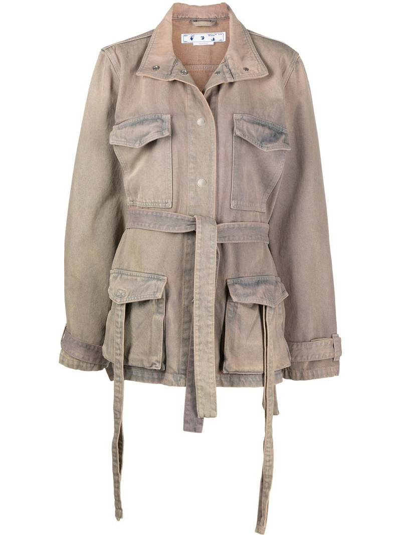 DYED DENIM CARGO FIELD JKT BROWN A NO CO 1