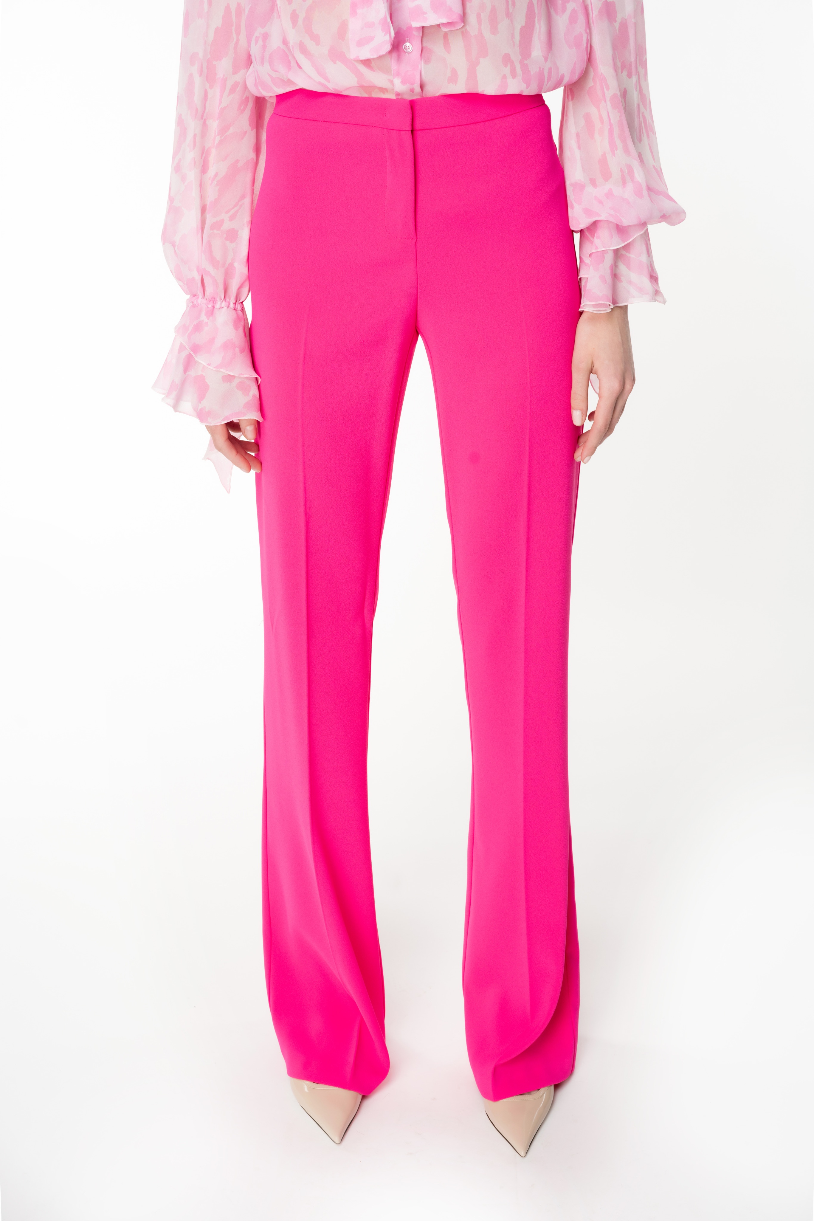 FLARED STRETCH TROUSERS - 4