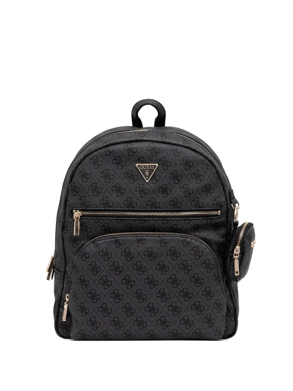 monogram-pattern zip-pocket backpack - 1
