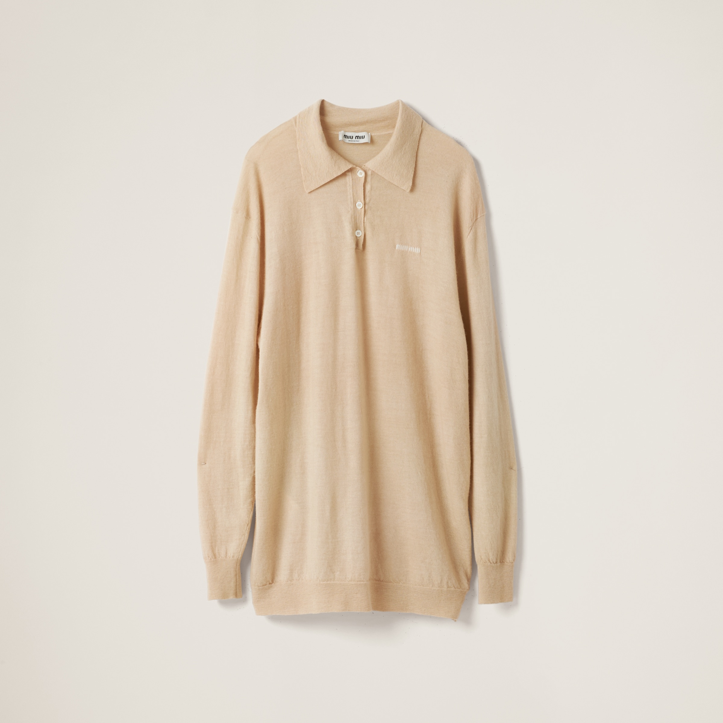 Cashmere knit polo shirt - 1