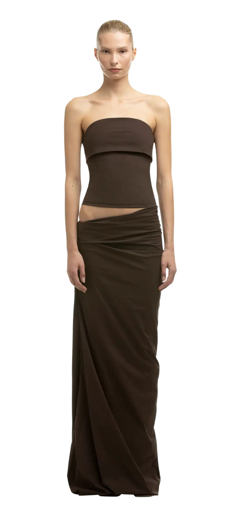 entire studios STRUCTURED SKIRT COCOA outlook