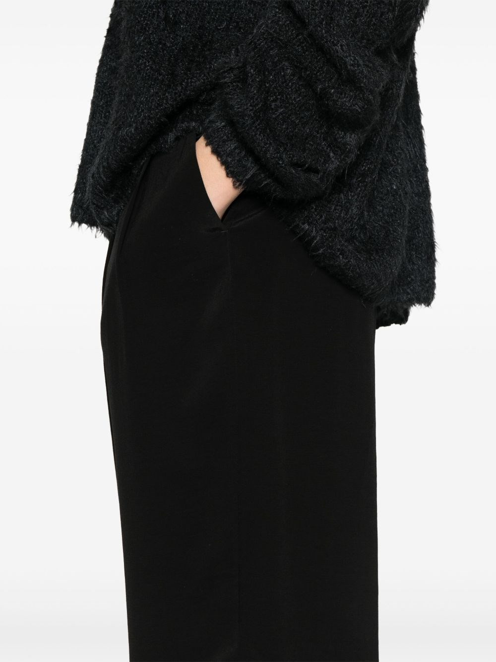 Pleat detail straight leg trousers - 3