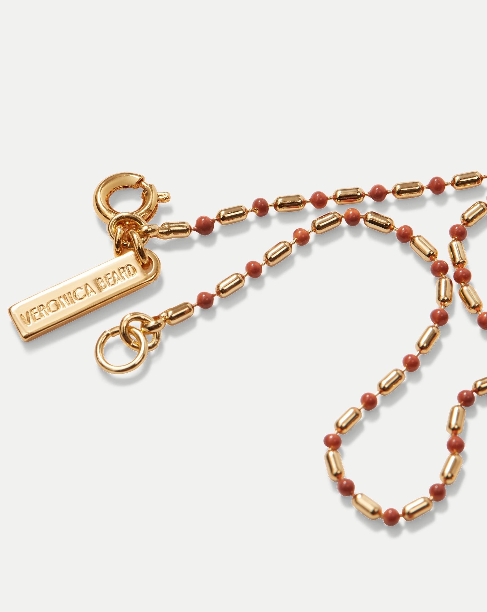 LONG ENAMEL BEAD CHAIN NECKLACE - 6