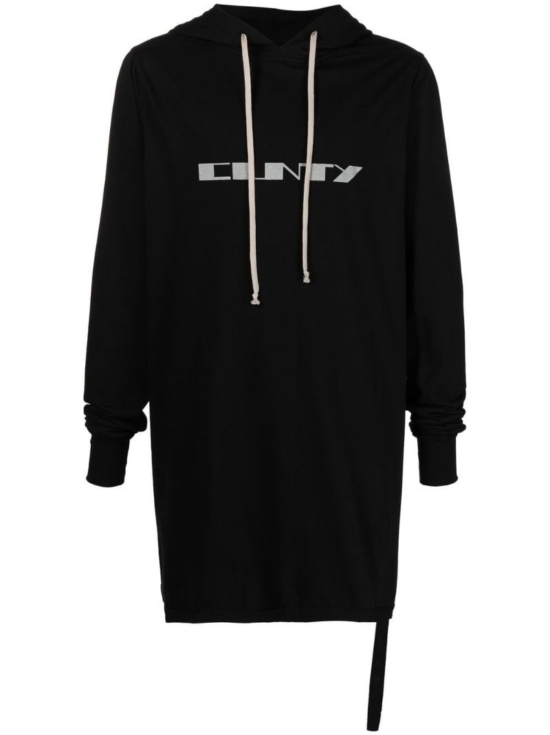 graphic-print organic cotton hoodie - 1