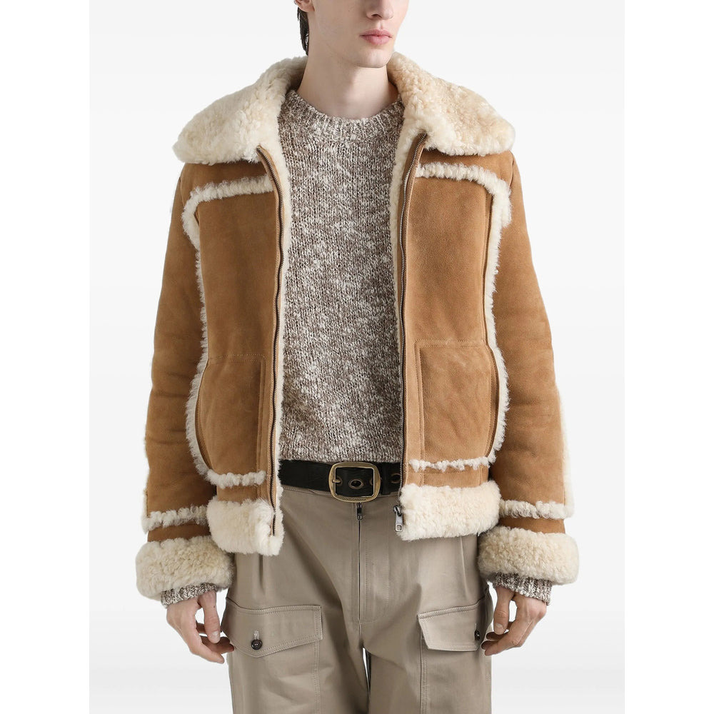 Dolce & Gabbana Brown Jackets - Leather Jackets Men - 3