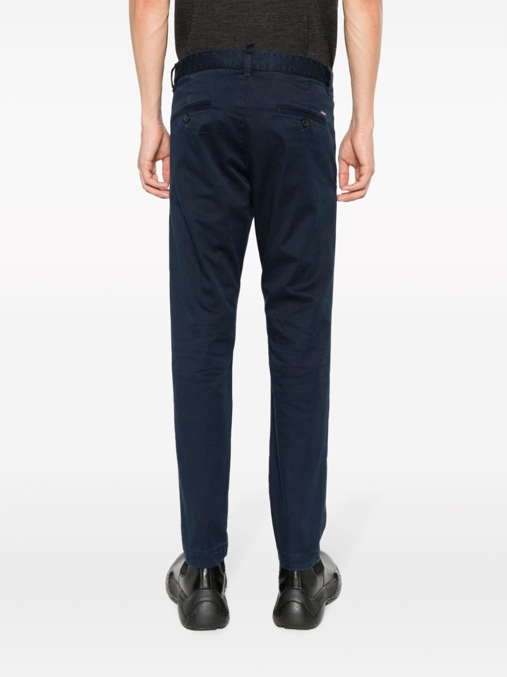 low-rise slim-fit cotton chinos - 4
