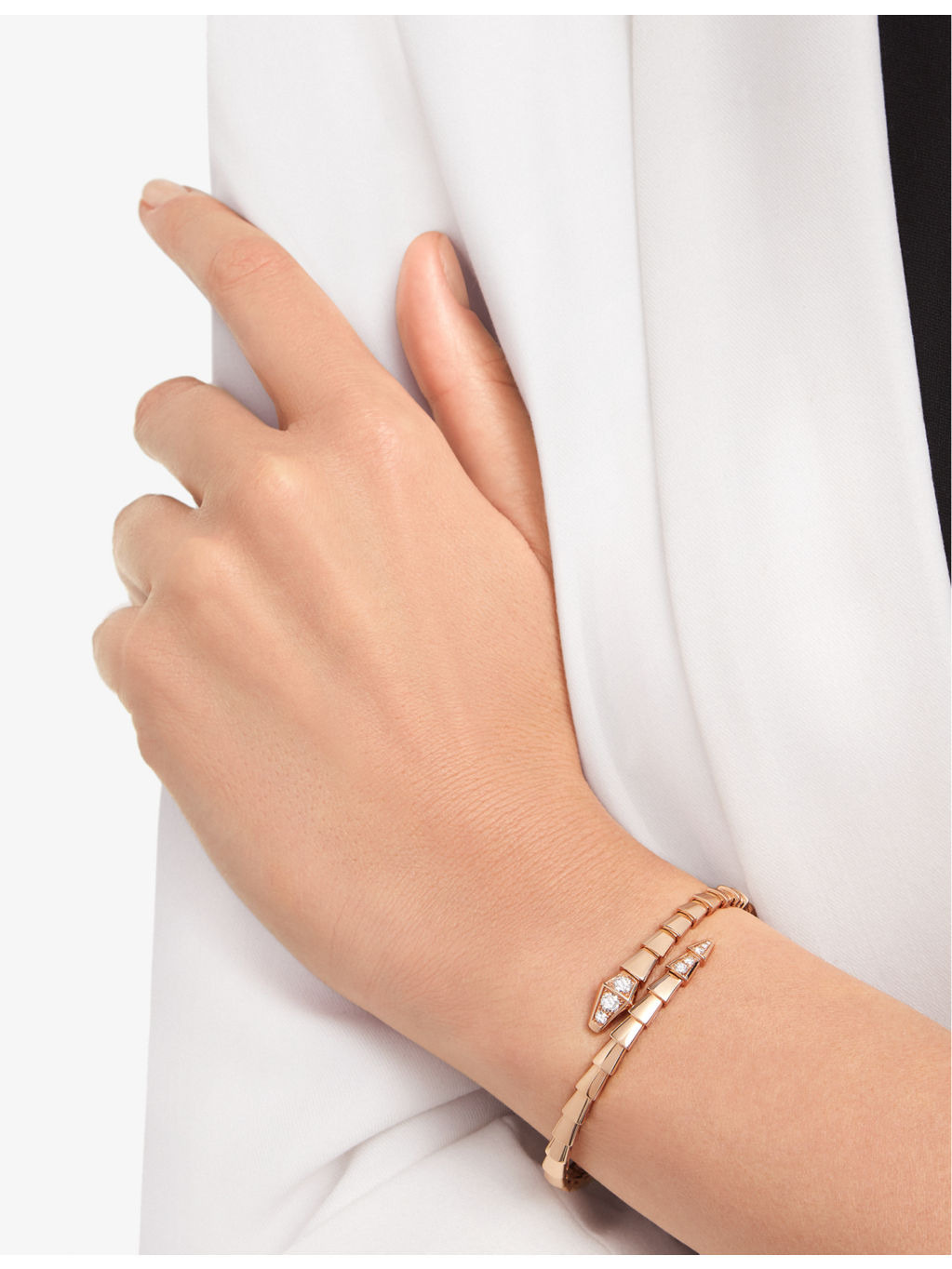 Serpenti Viper 18ct rose-gold and 0.47ct diamond bracelet - 2