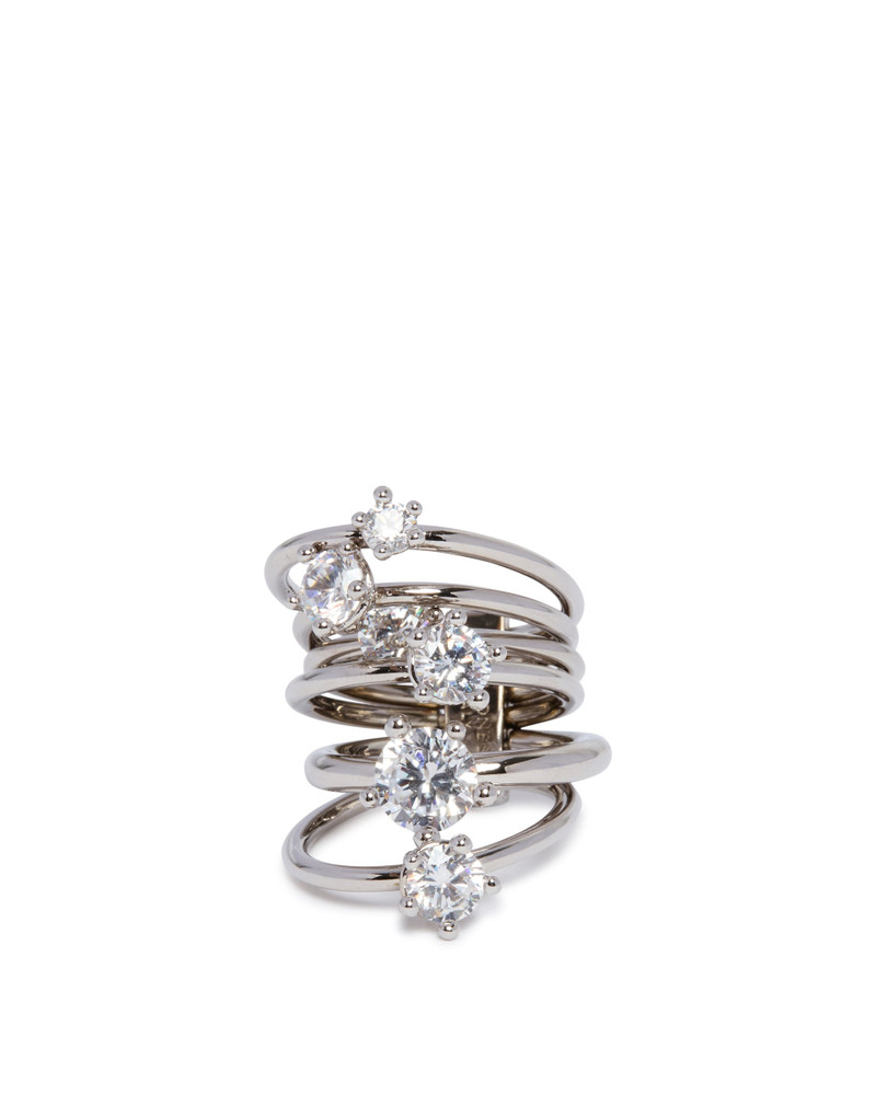 Silver Orbit Diamond Ring 1