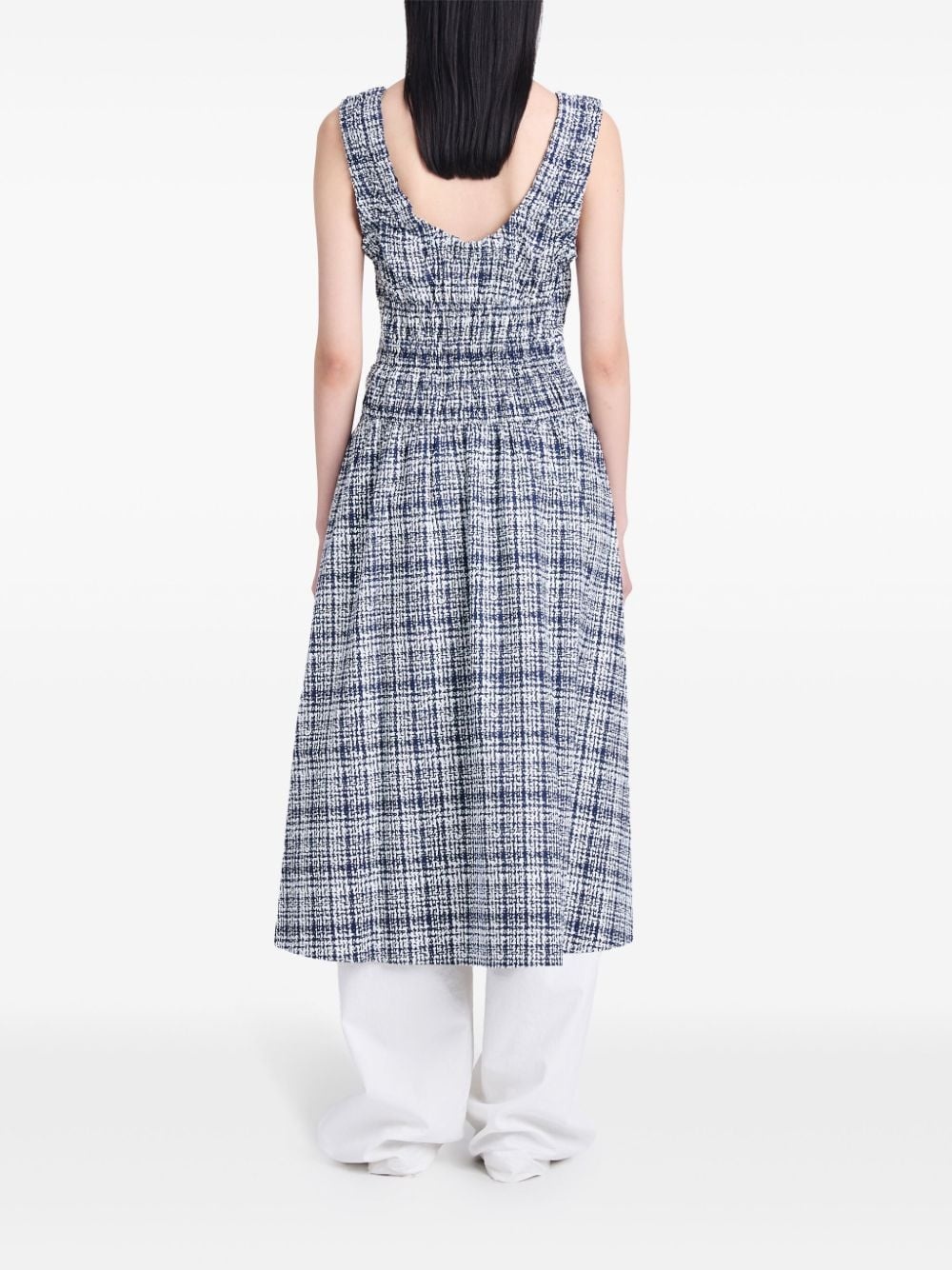 Penny check-pattern cotton dress - 4