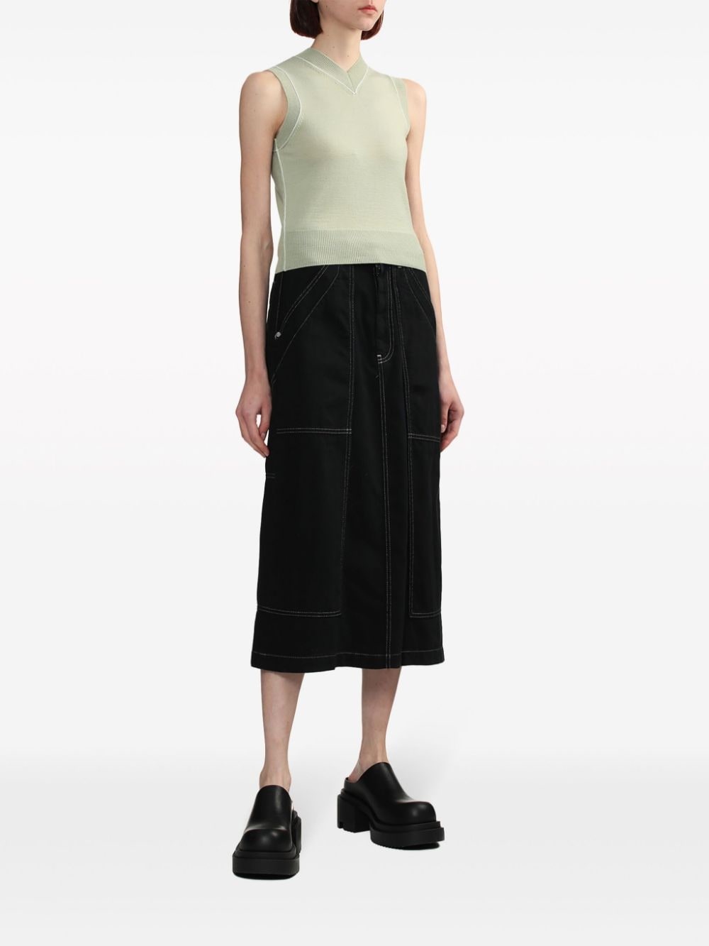 A-line denim skirt - 2