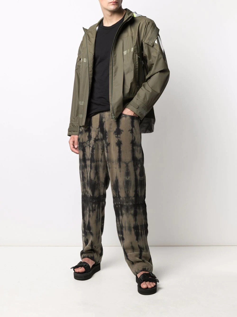 A-print hooded jacket - 2