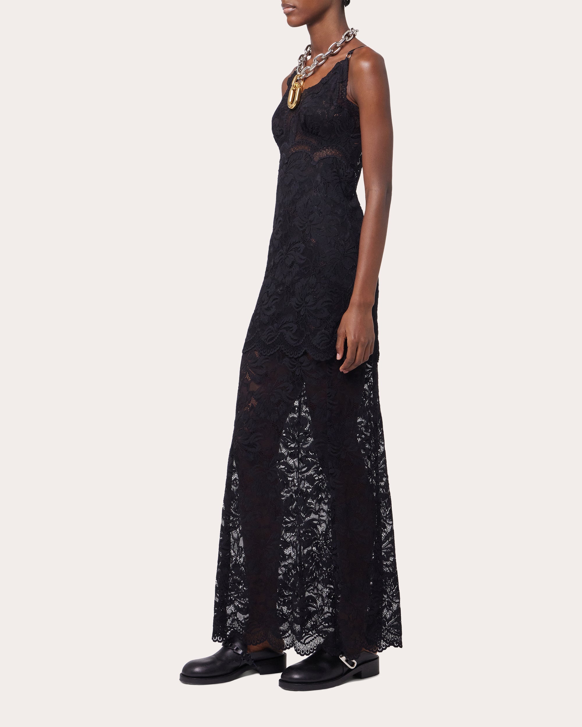 Floral Lace Sleeveless Maxi Dress - 6