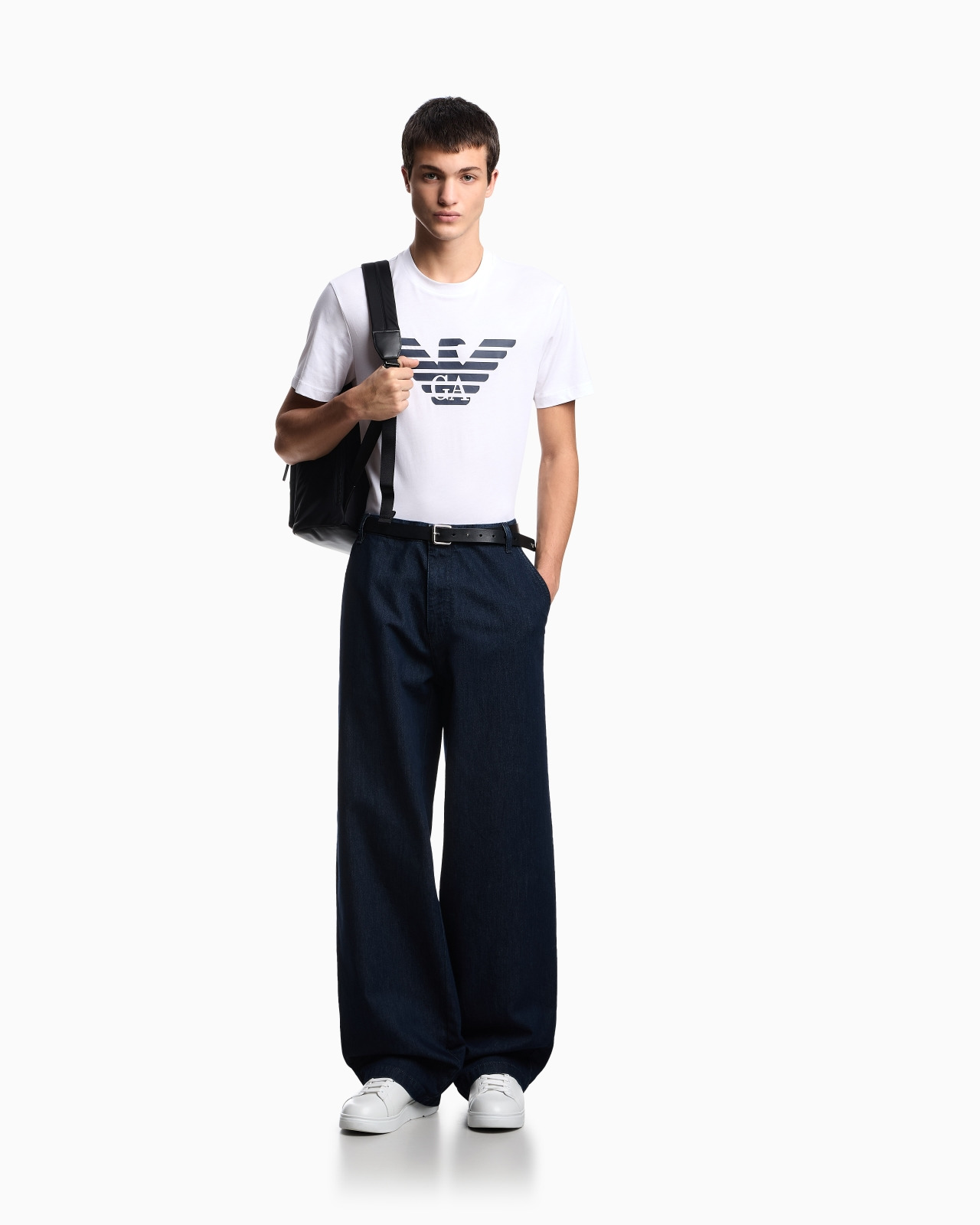 Pima-jersey T-shirt with logo print - 2