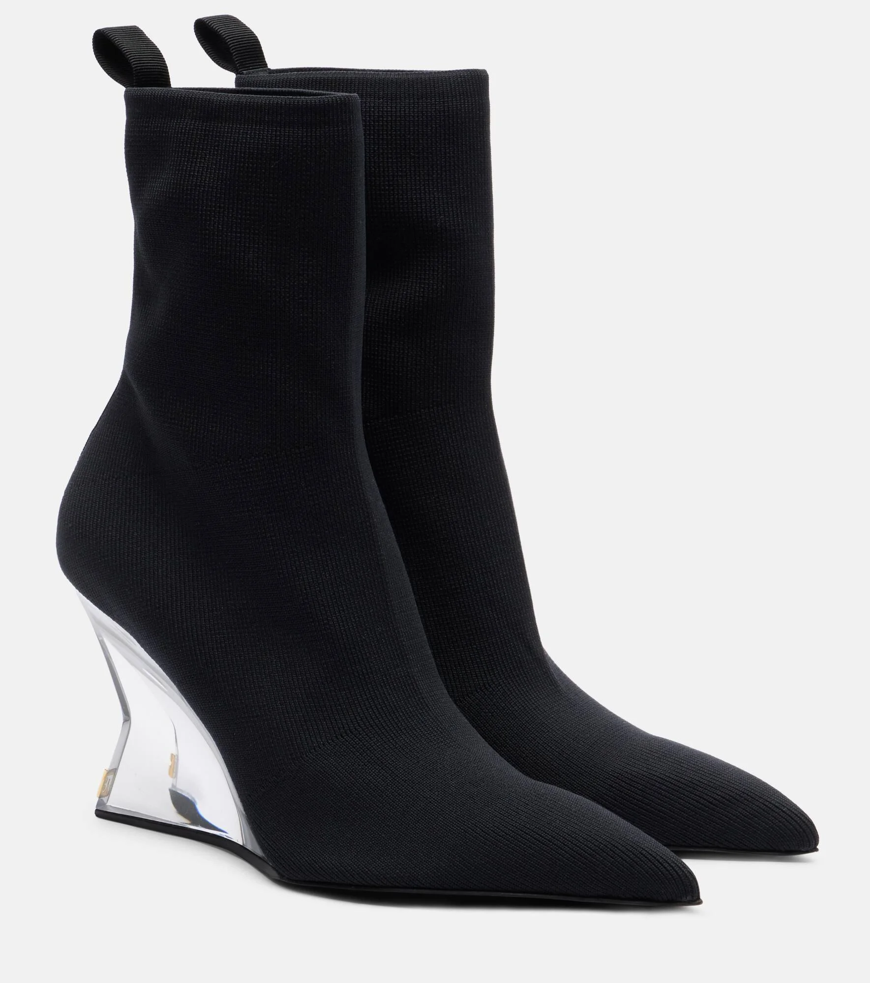 Knitted wedge ankle boots - 1