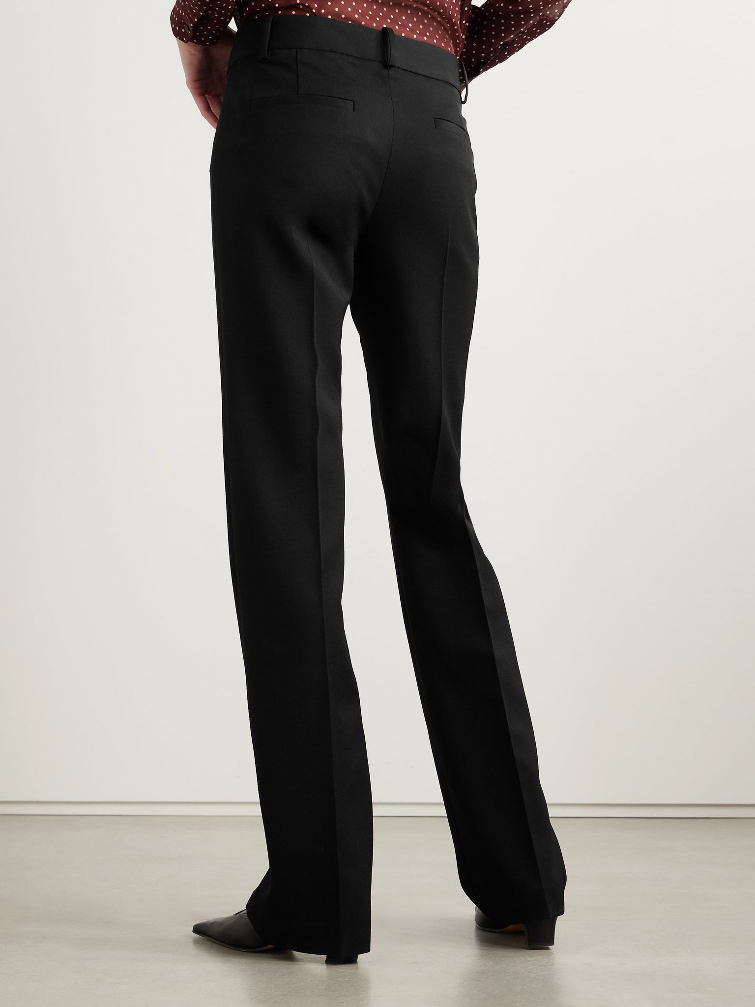 Ivan wool-twill straight-leg pants Black - 4